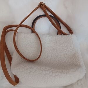Nanette Lepore Shearling Mini Shoulder Bag